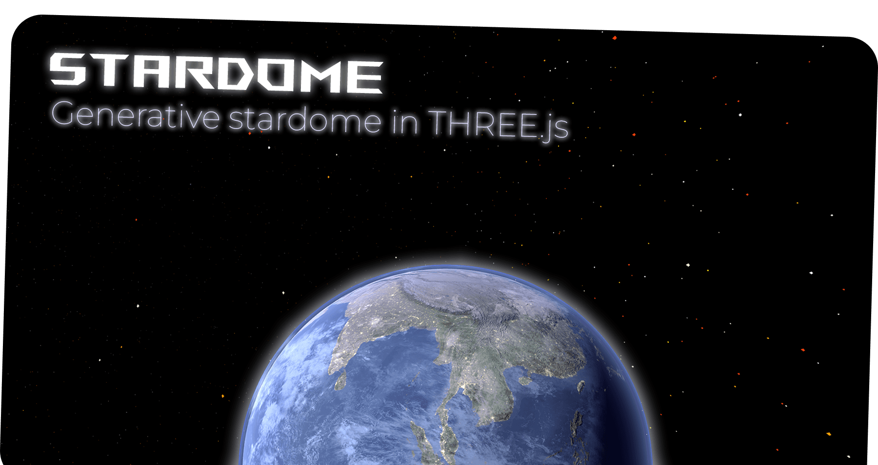 3D low-polygon Stardome generator: THREE.js